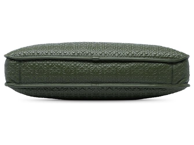 LOEWE Toledo Aktentasche aus Leder mit Anagramm-Prägung Grün - Ansicht 3