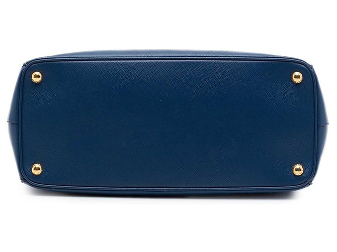 Prada Large Saffiano Lux Galleria Double Zip Tote Blau - Ansicht 3