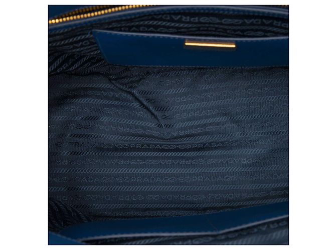Prada Large Saffiano Lux Galleria Double Zip Tote Blau - Ansicht 4