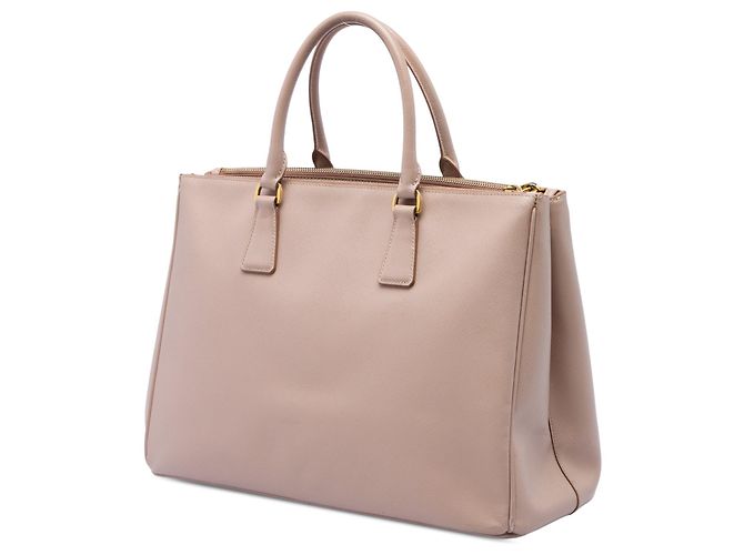 Prada Large Saffiano Lux Galleria Double Zip Satchel Rosa Pink - Ansicht 2