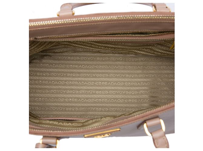 Prada Large Saffiano Lux Galleria Double Zip Satchel Rosa Pink - Ansicht 4