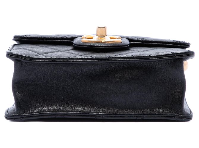 Chanel Small Quilted Lambskin Chic Pearls Umhängetasche schwarz - Ansicht 3