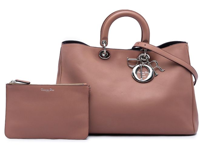 Borsa Tote Diorissimo Dior Large in pelle di vitello rosa - vista 6