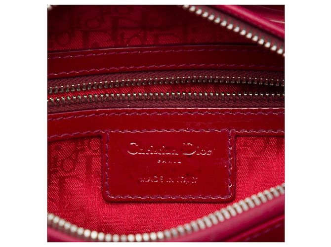Bolso Lady Dior Medium de piel charol Cannage rojo Dior Roja - vista 5