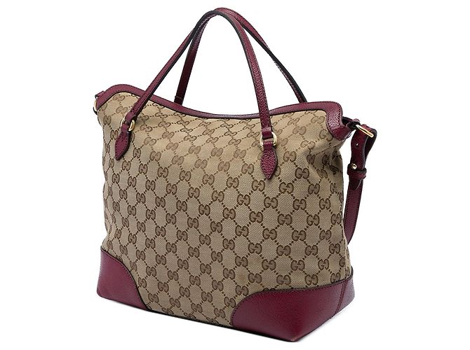 Bolso Tote Bree Fold Over Medium GG Canvas Gucci Beige - vista 2