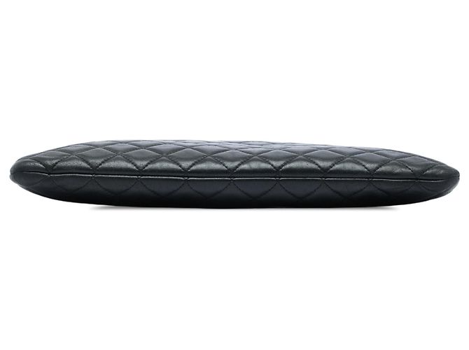 Chanel Large Quilted Lambskin O Case Clutch Schwarz - Ansicht 3