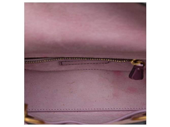 Bolso Lady Dior Mini Satchel de charol metalizado rosa - vista 4