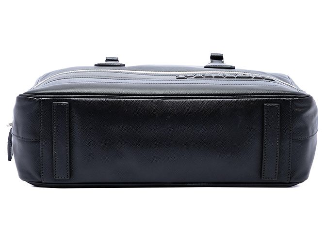 Borsa da Lavoro Prada Saffiano Lux Letterman Nera Nero - vista 3