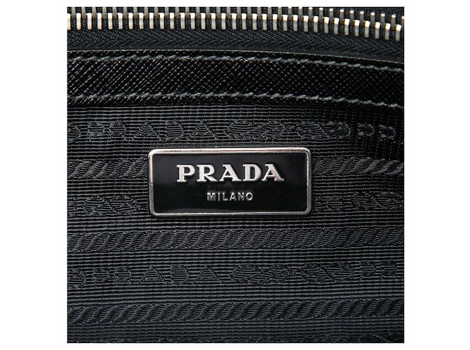 Borsa da Lavoro Prada Saffiano Lux Letterman Nera Nero - vista 5