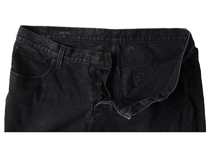 Gucci vaqueros de algodón negro - vista 10