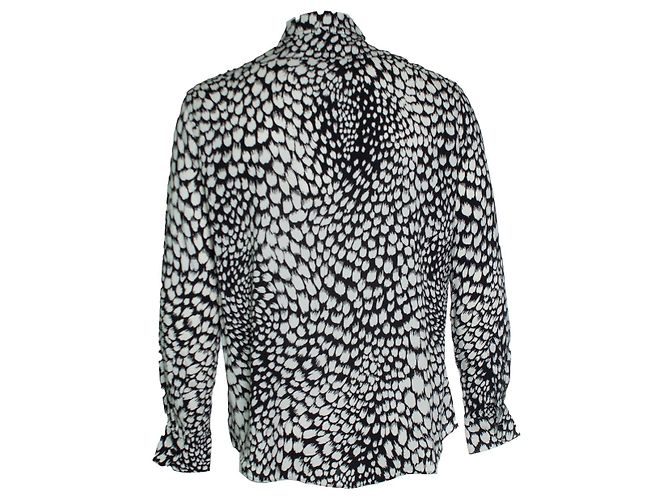 Céline Celine, camisa estampada em preto e branco - vista 2