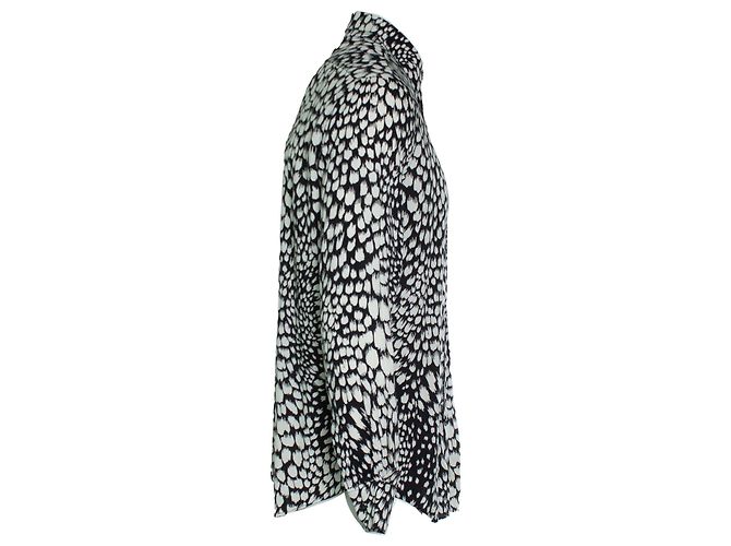 Céline Celine, camisa estampada em preto e branco - vista 3