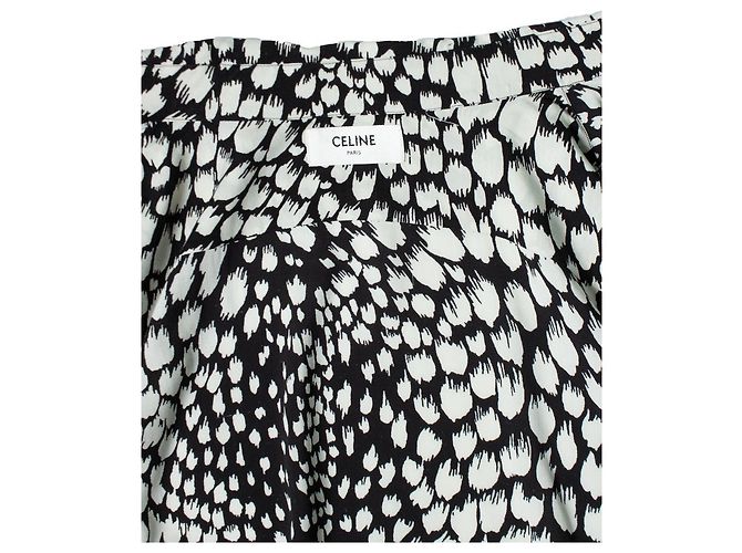 Céline Celine, camisa estampada em preto e branco - vista 5