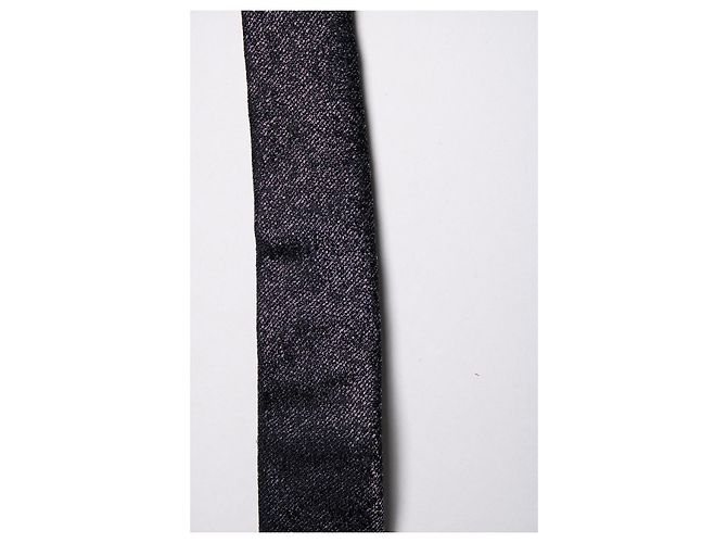 Autre Marque Saint Laurent, metallische Krawatte in Silbern - Ansicht 3