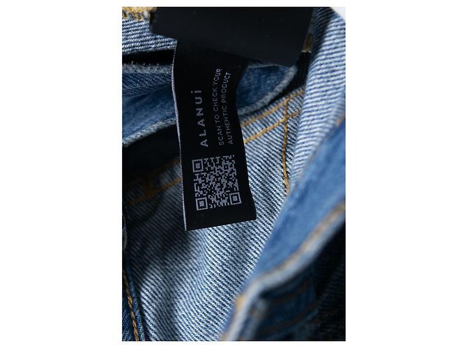 Alanui, jeans wide leg com franjas Azul - vista 5