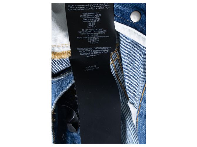Alanui, jeans wide leg com franjas Azul - vista 6
