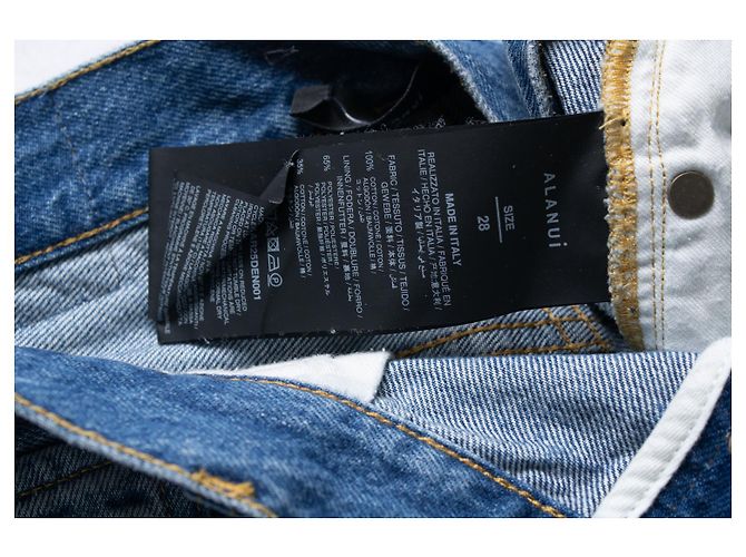 Alanui, jeans wide leg com franjas Azul - vista 8