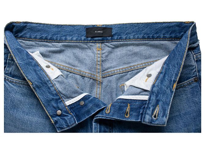 Alanui, jeans wide leg com franjas Azul - vista 9