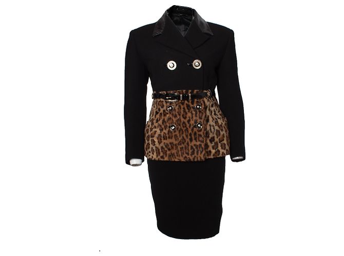 Gianni Versace Couture, Conjunto de 3 piezas Runway Castaño Negro - vista 2