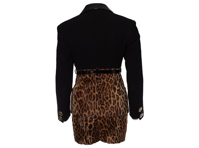 Gianni Versace Couture, Conjunto de 3 piezas Runway Castaño Negro - vista 3