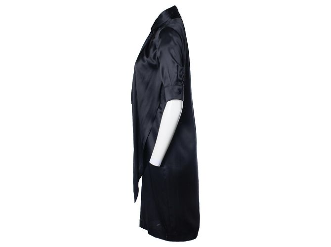 Givenchy, vestido de seda negro con lazo - vista 2