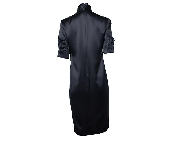 Givenchy, vestido de seda negro con lazo - vista 3