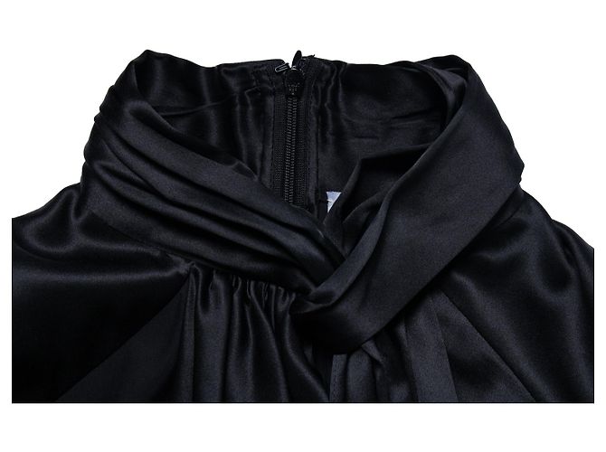 Givenchy, vestido de seda negro con lazo - vista 6