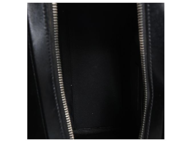 Autre Marque Saint Laurent Paris Uptown Small Leather x Raffia Handbag in Black 561203 Nero - vista 11