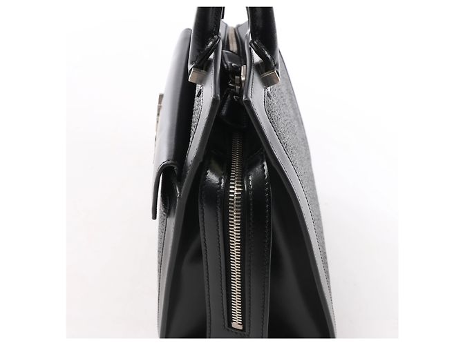 Autre Marque Saint Laurent Paris Uptown Small Leather x Raffia Handbag in Black 561203 Nero - vista 5