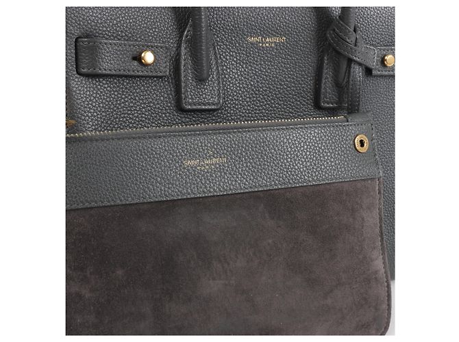 Autre Marque Saint Laurent Paris Sac de Jour Small Leather 2Way Handbag in Gray 717448 Grigio - vista 14