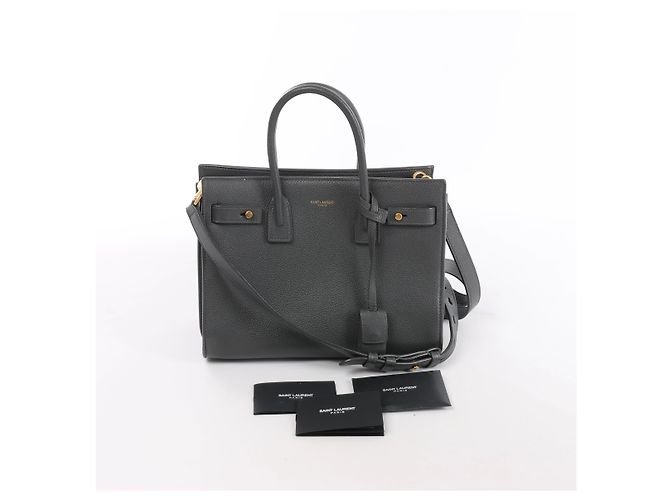 Autre Marque Saint Laurent Paris Sac de Jour Small Leather 2Way Handbag in Gray 717448 Grigio - vista 15
