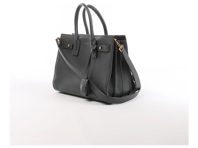 Autre Marque Saint Laurent Paris Sac de Jour Small Leather 2Way Handbag in Gray 717448 Grigio - vista 2