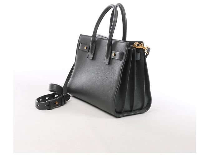 Autre Marque Saint Laurent Paris Sac de Jour Small Leather 2Way Handbag in Gray 717448 Grigio - vista 3