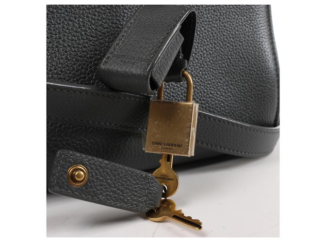 Autre Marque Saint Laurent Paris Sac de Jour Small Leather 2Way Handbag in Gray 717448 Grigio - vista 8
