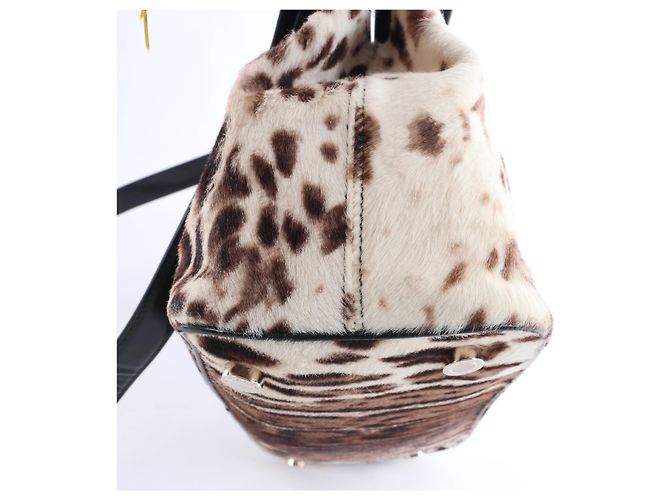 Bulgari Borsa 2Way Bvlgari Isabella Rossellini Leopard in vitello con stampa leopardata x pelle Nero x Marrone - vista 10