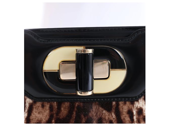 Bulgari Borsa 2Way Bvlgari Isabella Rossellini Leopard in vitello con stampa leopardata x pelle Nero x Marrone - vista 11