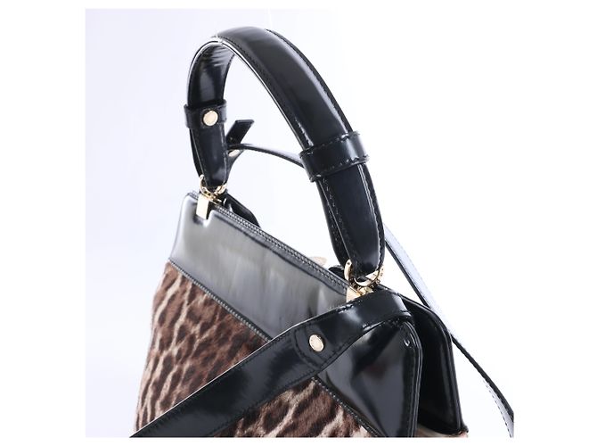 Bulgari Borsa 2Way Bvlgari Isabella Rossellini Leopard in vitello con stampa leopardata x pelle Nero x Marrone - vista 5