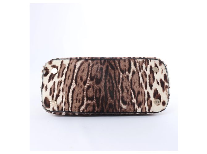 Bulgari Borsa 2Way Bvlgari Isabella Rossellini Leopard in vitello con stampa leopardata x pelle Nero x Marrone - vista 8