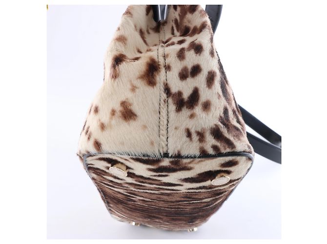 Bulgari Borsa 2Way Bvlgari Isabella Rossellini Leopard in vitello con stampa leopardata x pelle Nero x Marrone - vista 9