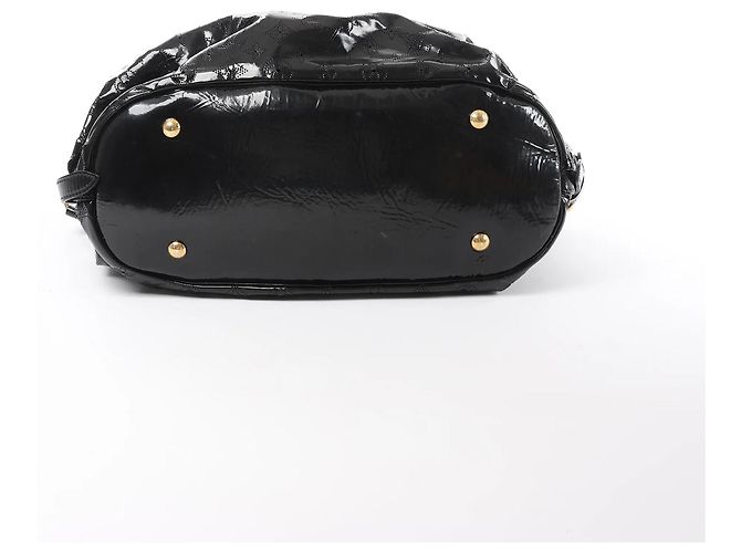 Borsa a tracolla Louis Vuitton Surya XL Monogram Mahina in pelle verniciata Nera M95796 - vista 7