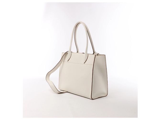 Sac à épaule 2Way Prada Bibliothèque en cuir blanc - vue 3