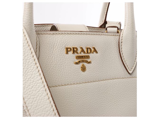 Sac à épaule 2Way Prada Bibliothèque en cuir blanc - vue 6