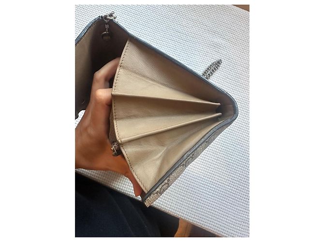 Gucci Dionysus Cartera con Cadena GG Supreme Beige Castaño - vista 8