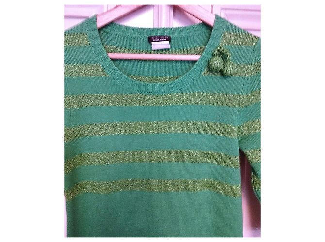 Sonia Rykiel Apfelgrünes Mini Strickkleid - Ansicht 11