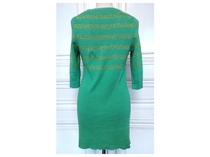 Sonia Rykiel Apfelgrünes Mini Strickkleid - Ansicht 3