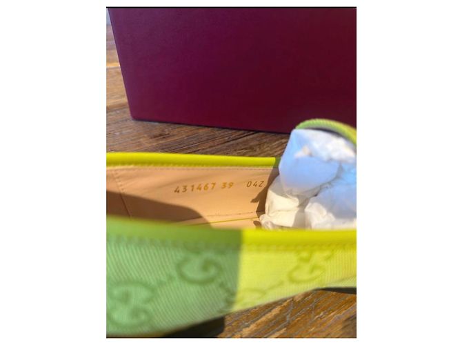 Mocassini Gucci in tela monogramma GG Verde - vista 8