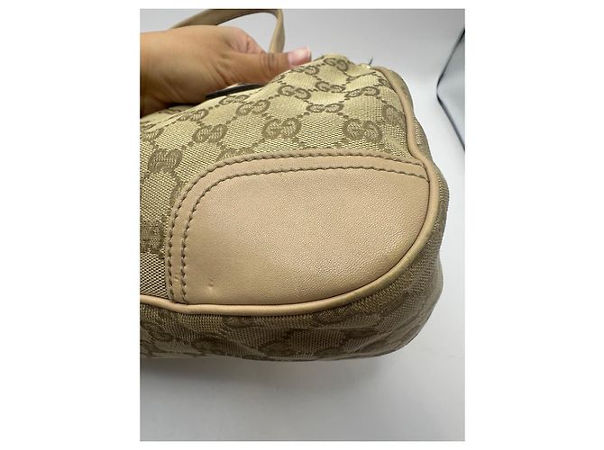 Gucci Princy Borsa Boston in tela monogram Marrone Beige - vista 10