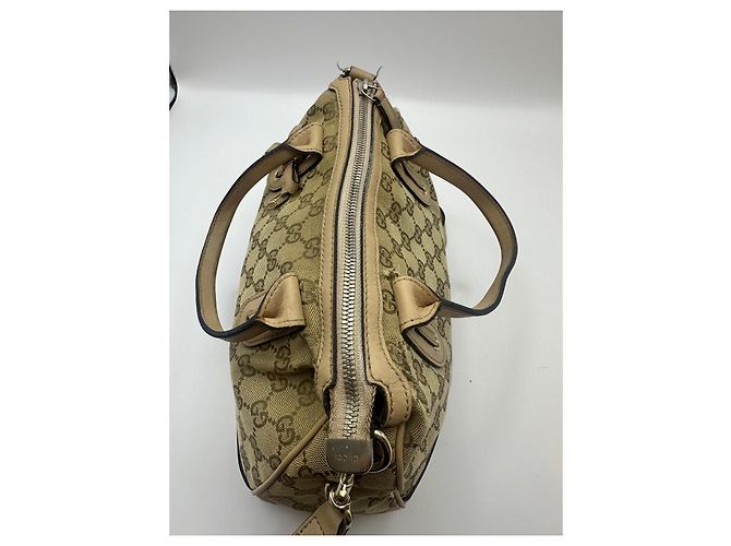 Gucci Princy Borsa Boston in tela monogram Marrone Beige - vista 15
