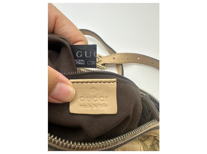 Gucci Princy Borsa Boston in tela monogram Marrone Beige - vista 17
