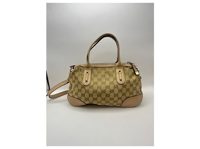 Gucci Princy Borsa Boston in tela monogram Marrone Beige - vista 2